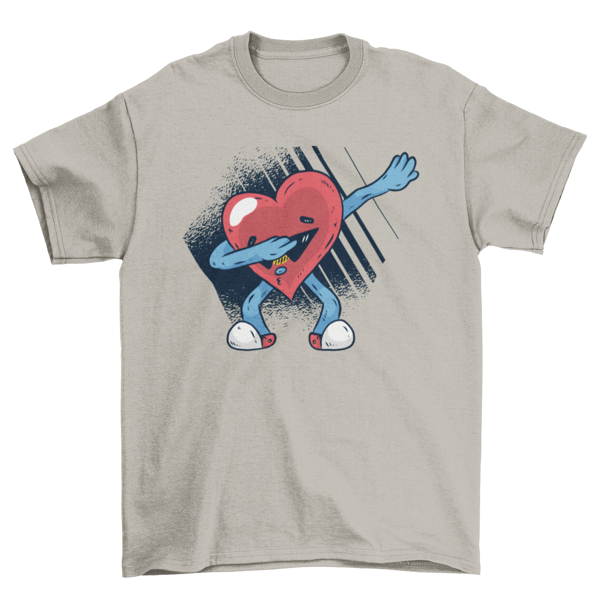 Heart Dabbing T-Shirt featuring a heart performing the dab dance, perfect for Valentine's Day celebrations.