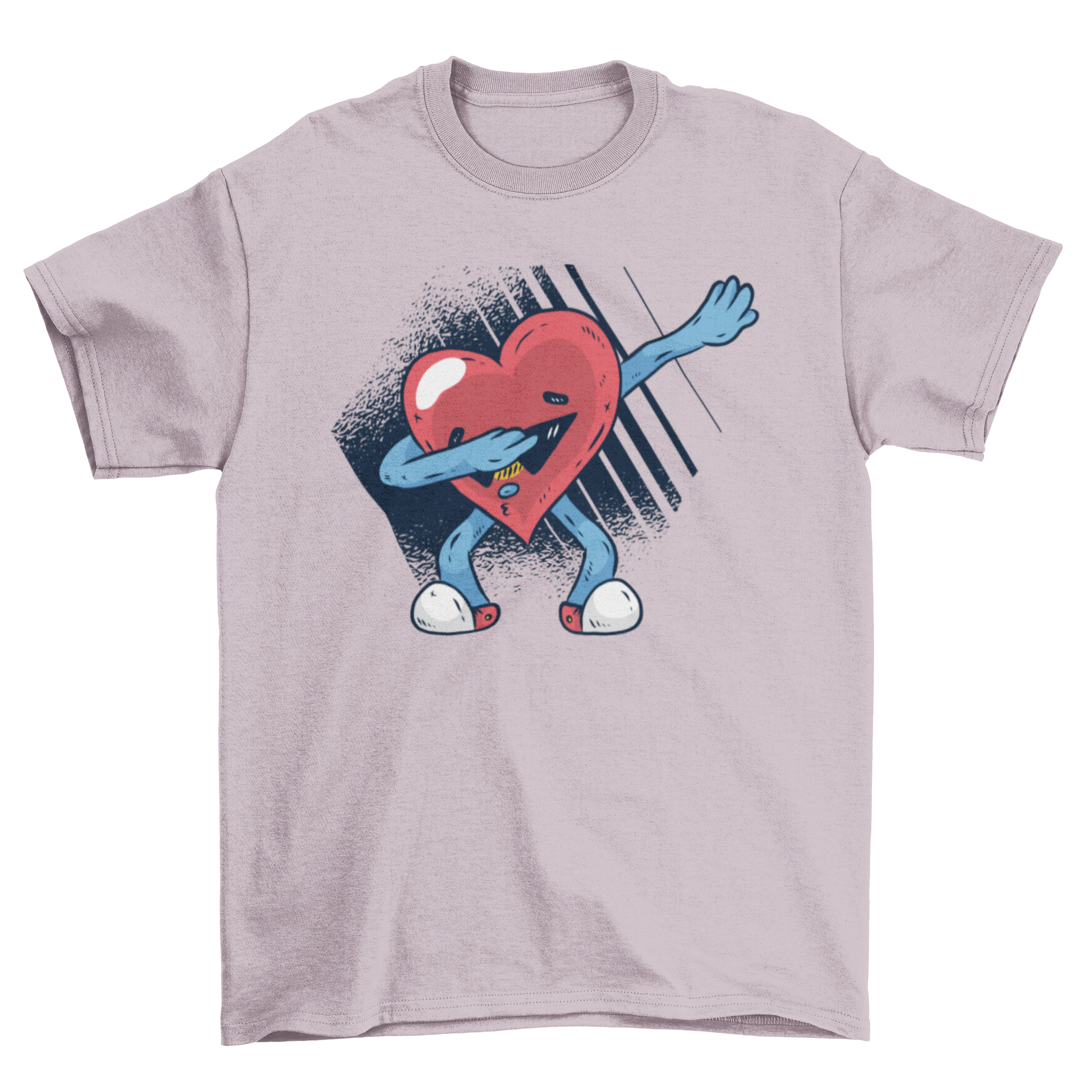 Heart Dabbing T-Shirt featuring a heart performing the dab dance, perfect for Valentine's Day celebrations.