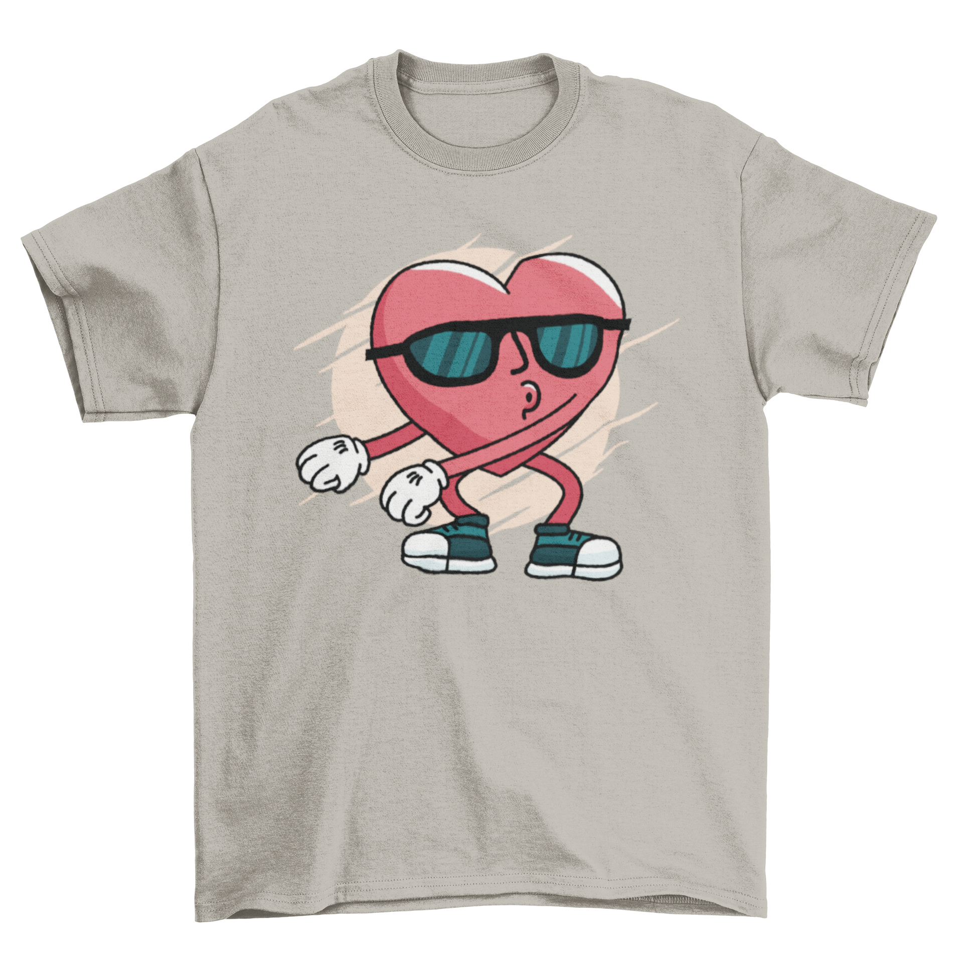 Heart Flossing T-shirt featuring a playful heart design, perfect for casual wear.