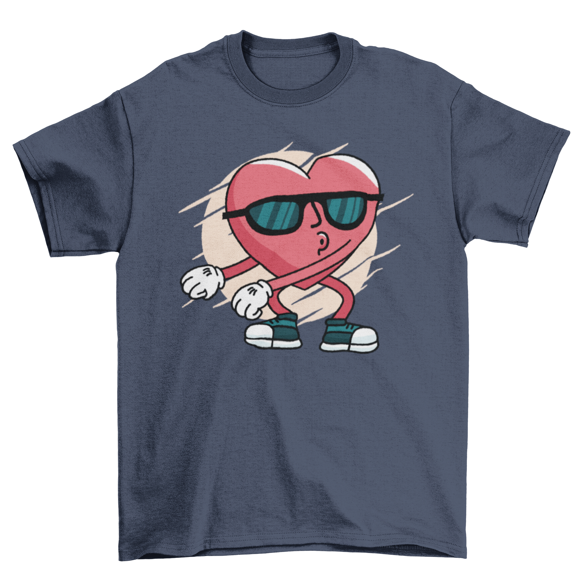 Heart Flossing T-shirt featuring a playful heart design, perfect for casual wear.