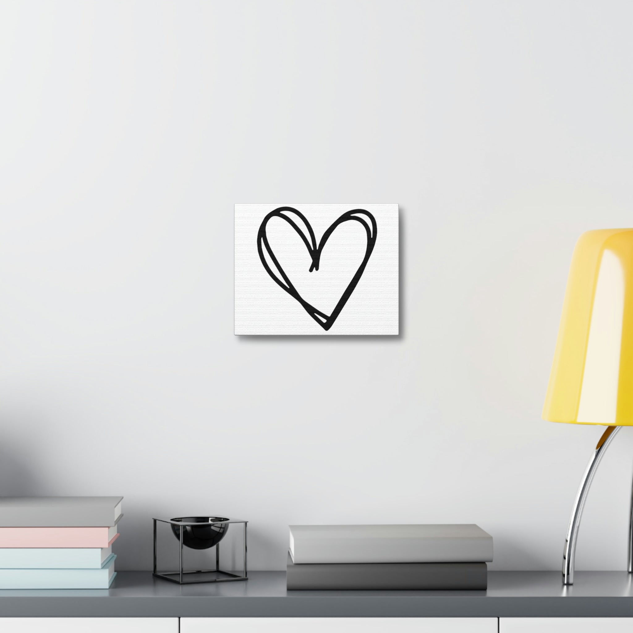 A beautifully designed Hearts Stretched Canvas artwork, showcasing vibrant colors and intricate details, stretched over a sturdy wooden frame.