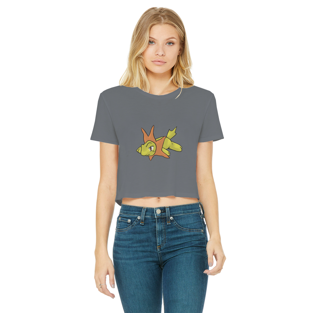 Hedghum Classic Women's Cropped Raw Edge T-Shirt in various colors, showcasing its stylish design and raw edge hem.