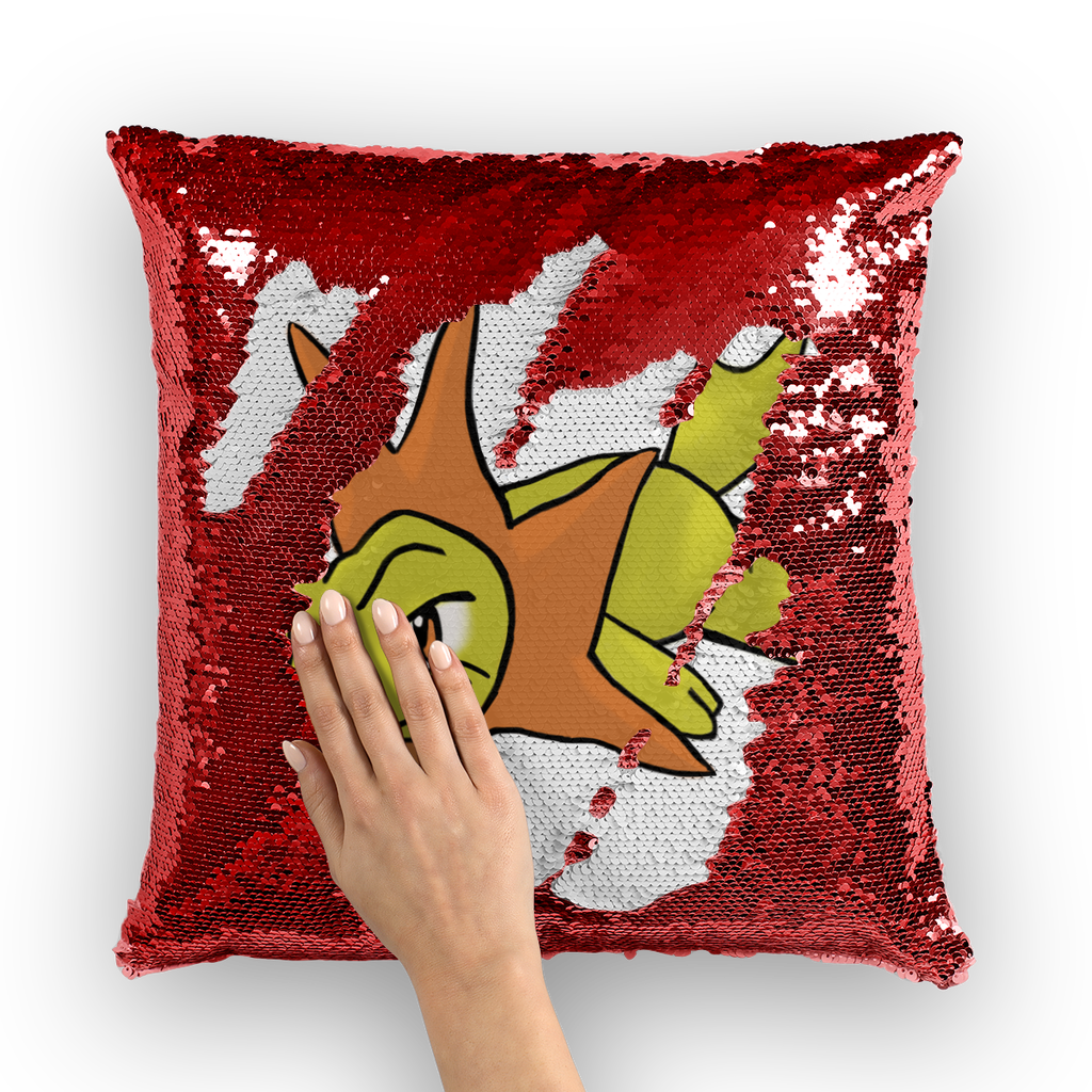 Hedghum Sequin Cushion Cover featuring a colorful mermaid design with shimmering sequins on a soft polyester fabric.