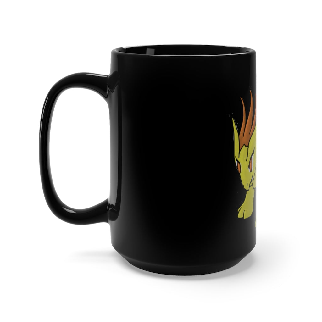 Hedgpoint Black Mug 15oz featuring a sleek black ceramic design with rounded corners and a comfortable C-handle, perfect for coffee and tea lovers.