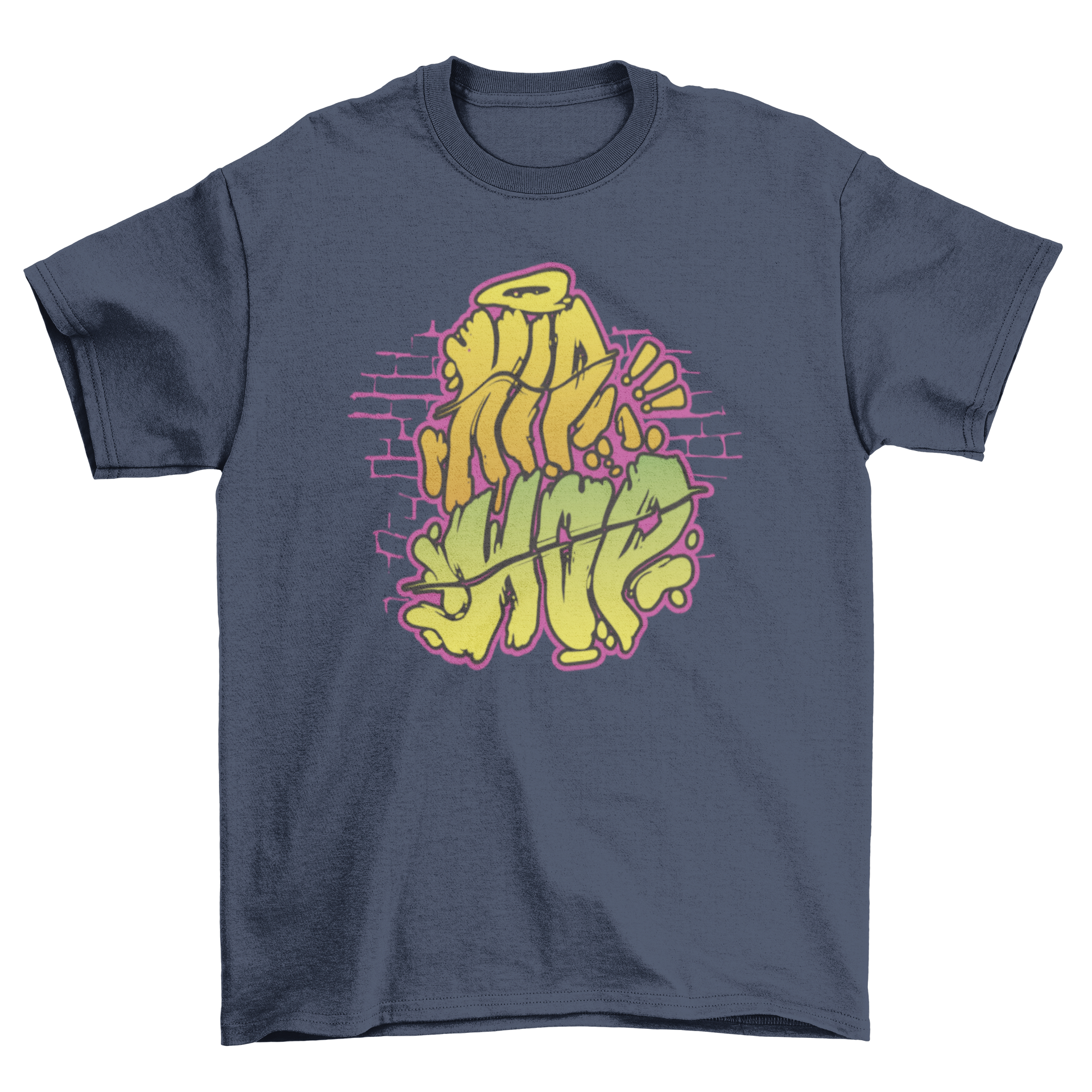 Hip Hop graffiti t-shirt featuring vibrant graffiti design with the words 'Hip Hop' in bold colors.