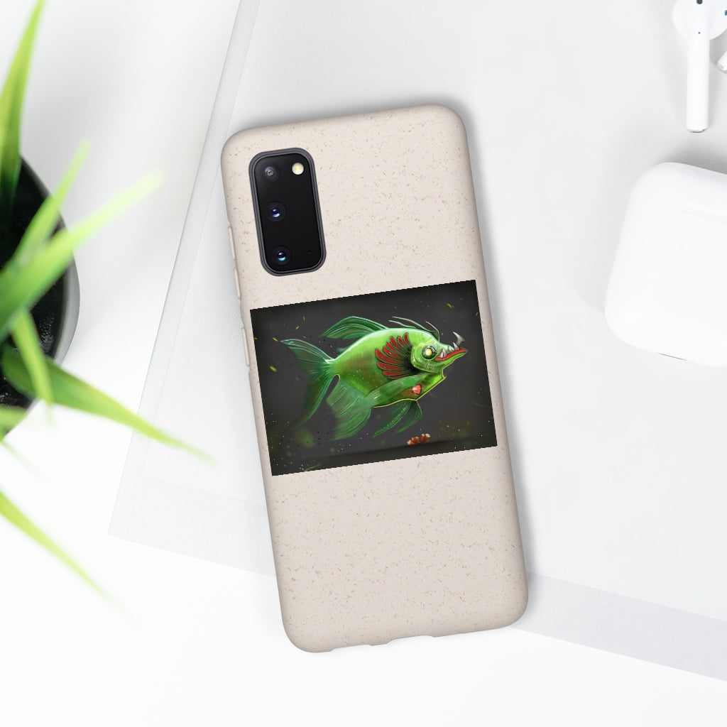 Hook Lung Jaw Biodegradable Case made from PLA plant polymer and bamboo, showcasing its slim design and eco-friendly features.