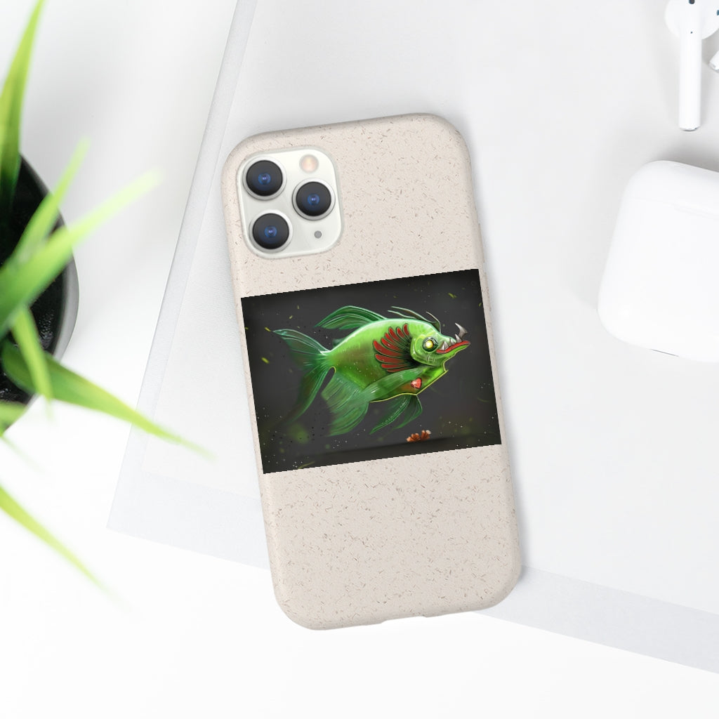 Hook Lung Jaw Biodegradable Case made from PLA plant polymer and bamboo, showcasing its slim design and eco-friendly features.