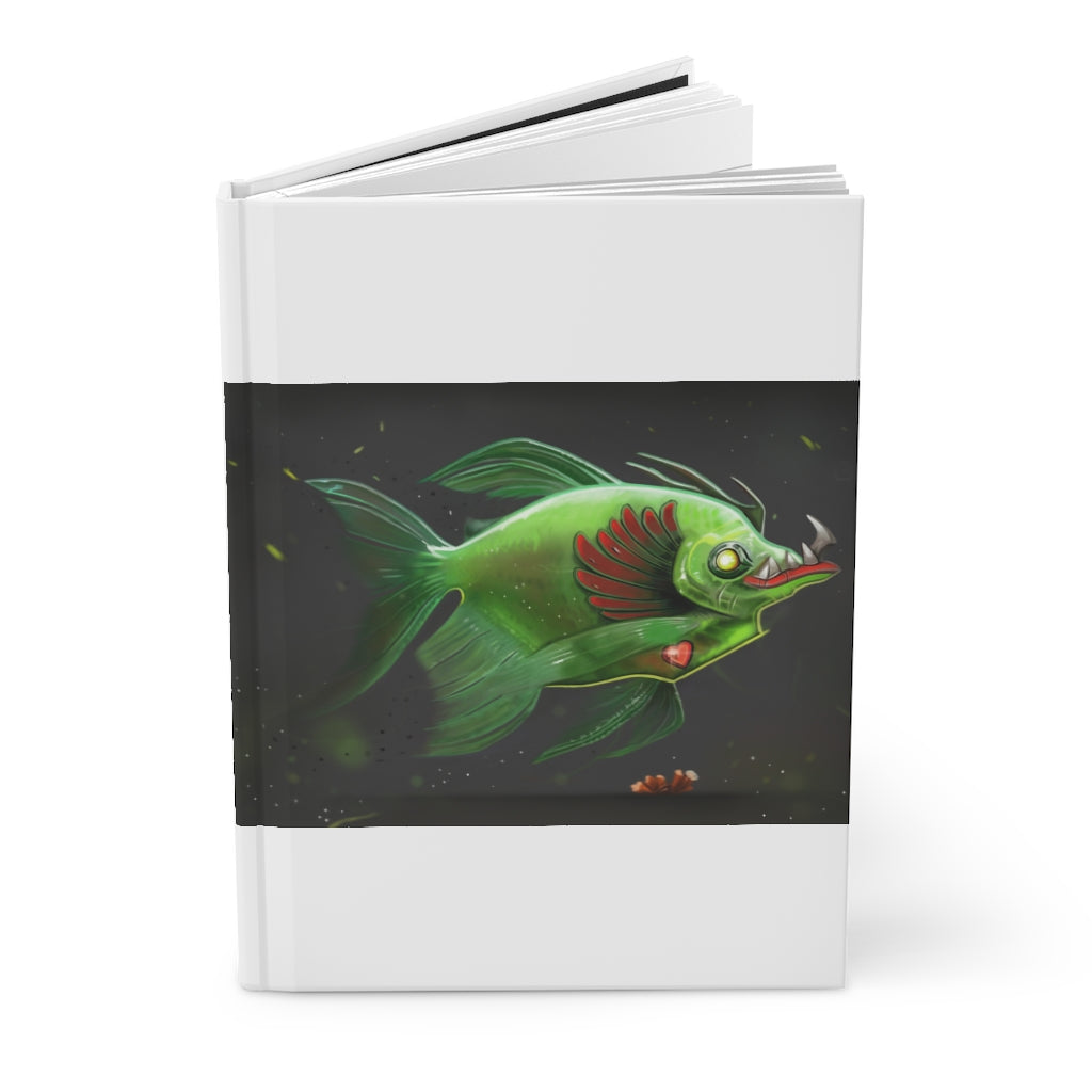 Hook Lung Jaw Hardcover Journal with matte finish, customizable covers, and lined pages, perfect for personal journaling.