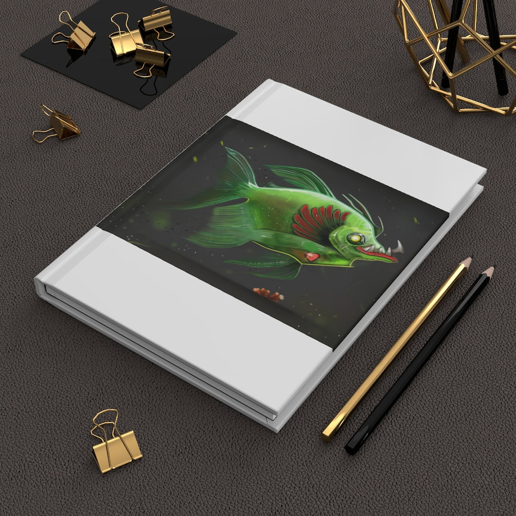 Hook Lung Jaw Hardcover Journal with matte finish, customizable covers, and lined pages, perfect for personal journaling.