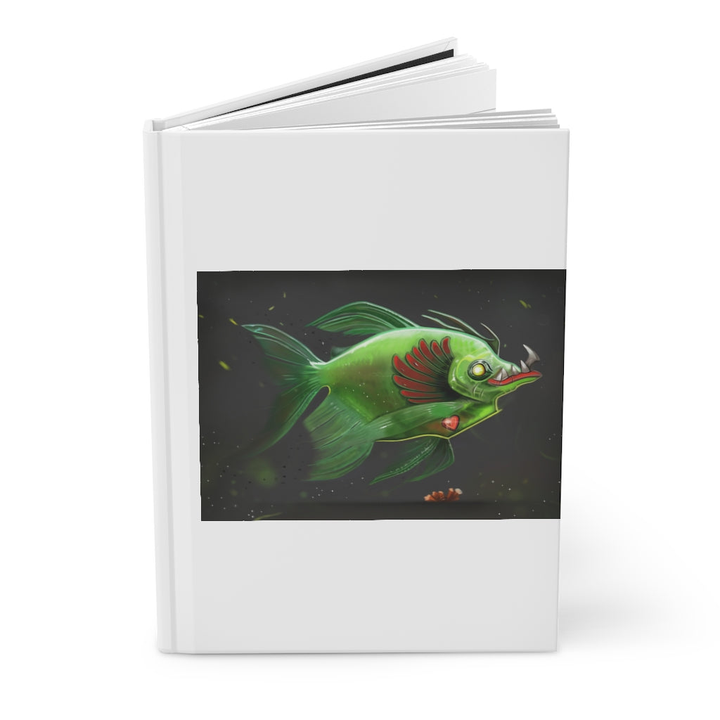 Hook Lung Jaw Hardcover Journal with matte finish, customizable covers, and lined pages, ideal for personal journaling.