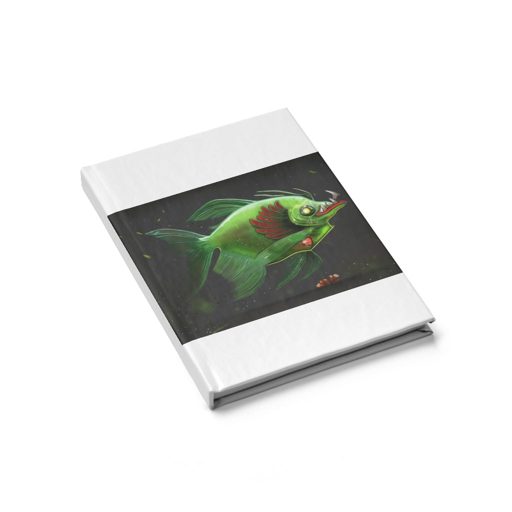 Hook Lung Jaw Journal with blank pages and colorful wraparound print, showcasing its hardcover design.