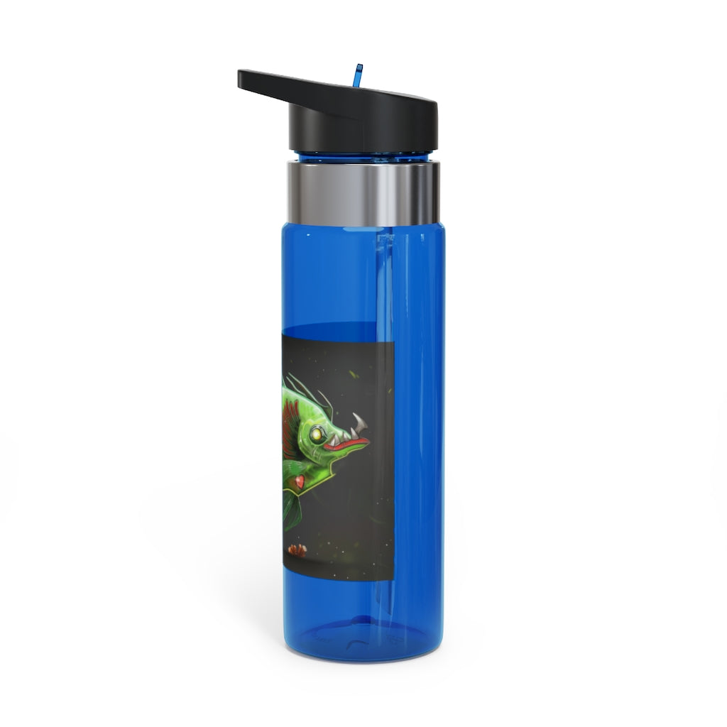 Hook Lung Jaw Kensington Tritan™ Sport Bottle in vibrant colors with a carabiner hook and straw lid, showcasing its sleek design.