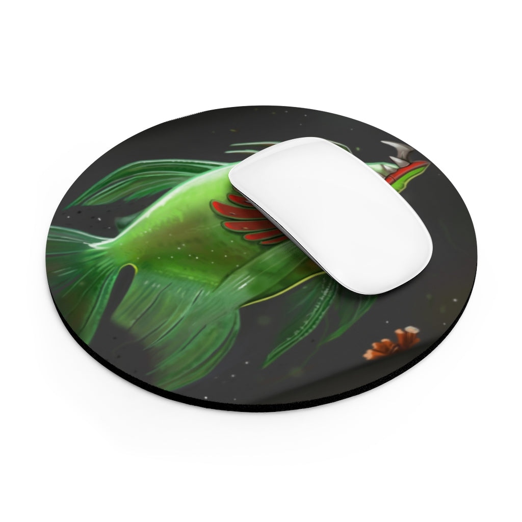 Hook Lung Jaw Mouse Pad in round and rectangular shapes with vibrant design and non-slip rubber bottom.