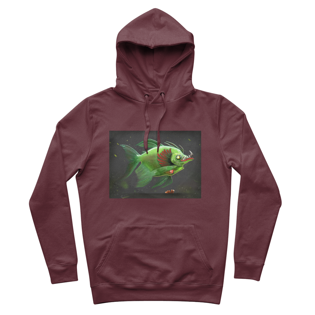 Hook Lung Jaw Premium Adult Hoodie in various colors with adjustable hood and kangaroo pocket.