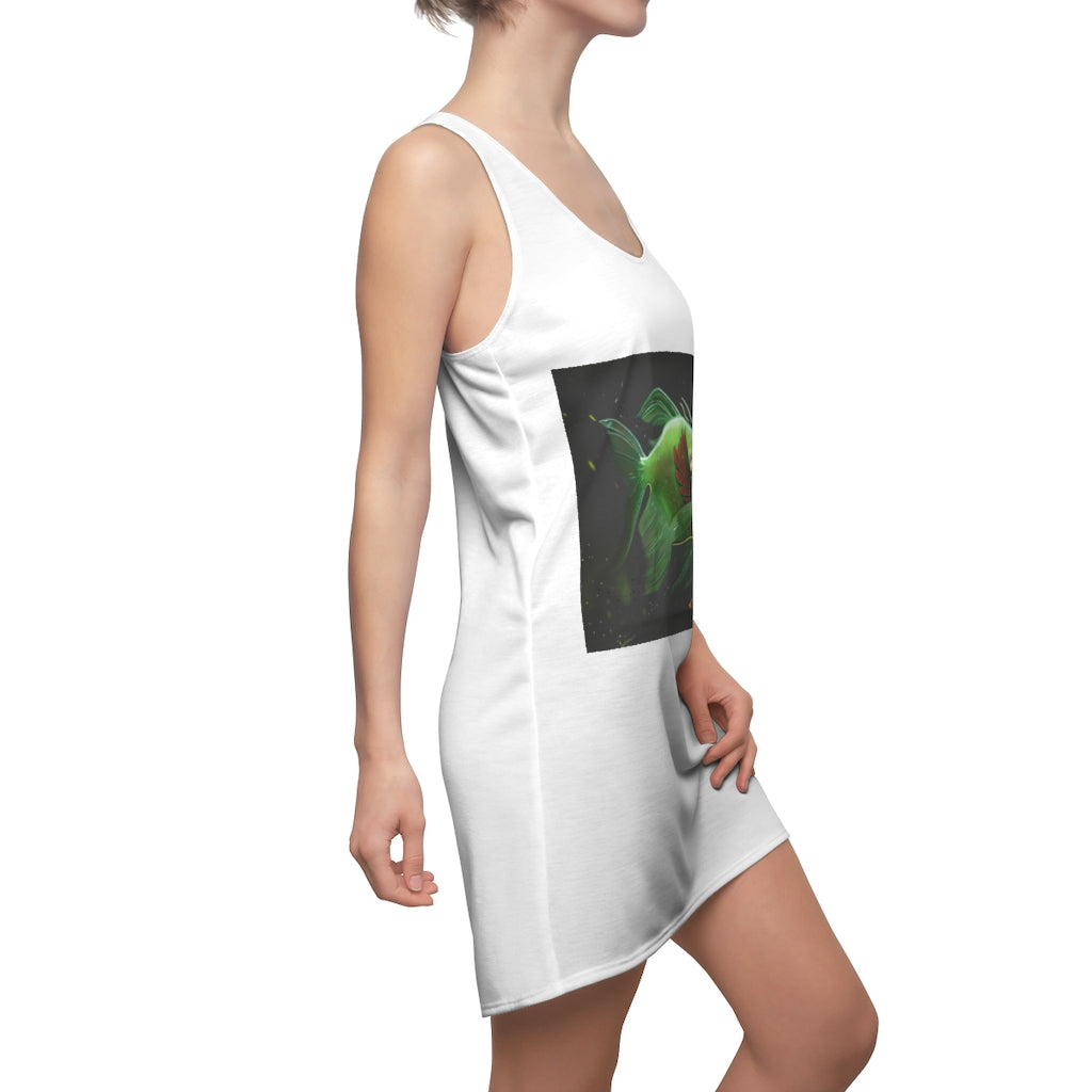 A stylish Hook Lung Jaw Women's Cut & Sew Racerback Dress showcasing a sporty fit and elegant design, perfect for various occasions.