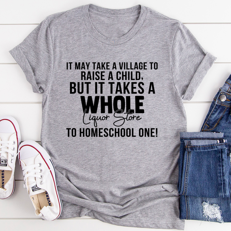 A comfortable Homeschool Mom T-Shirt made of soft ring-spun cotton, featuring double stitching for durability.