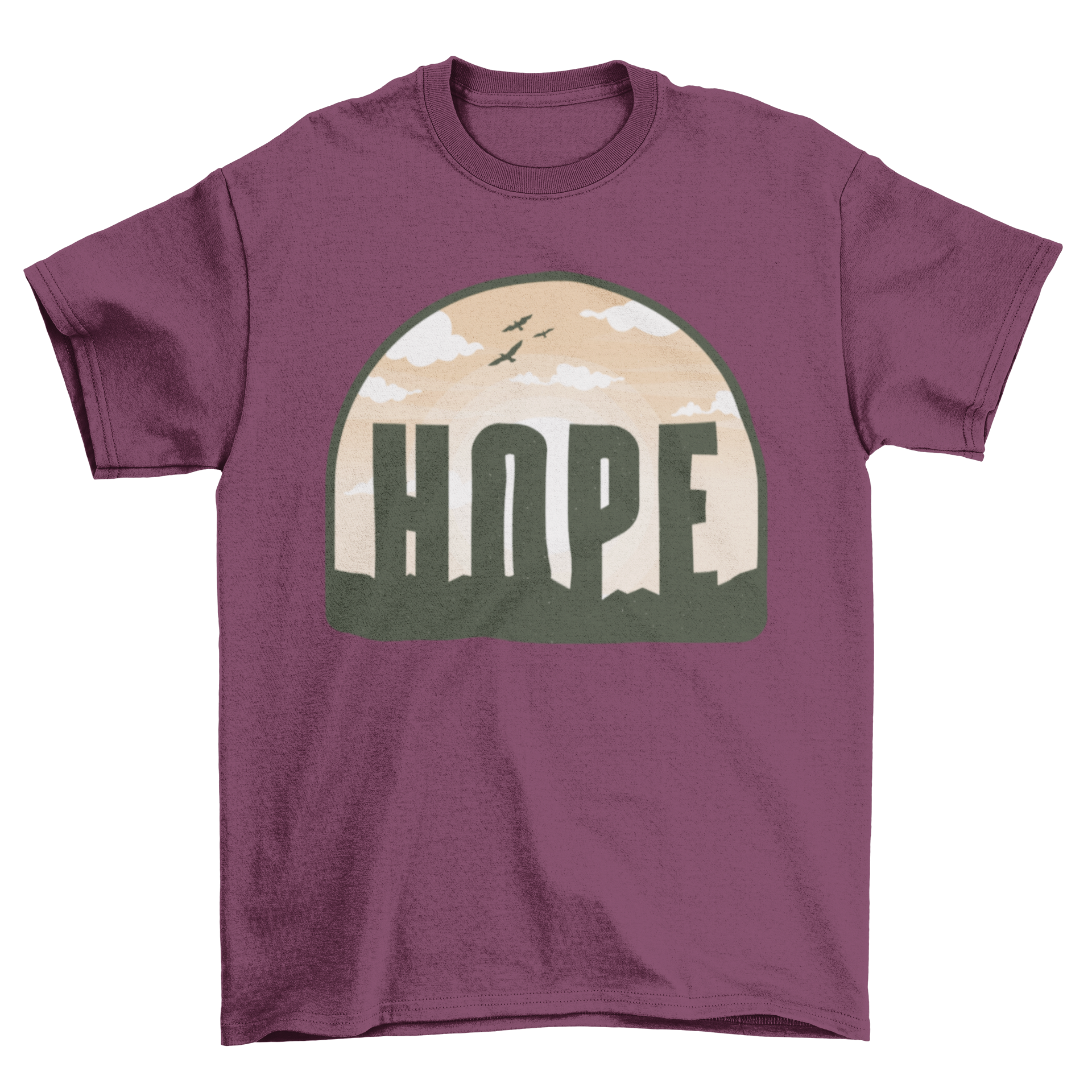 Hope Sky T-Shirt featuring the word 'Hope' in a stylish design, made from soft and breathable fabric.