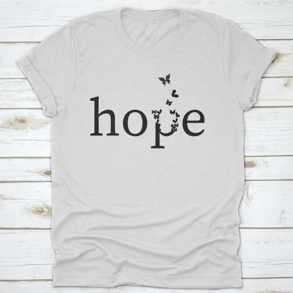 Hope Vector Typograph motivational word illustration print design on a soft cotton fabric, showcasing vibrant colors and an inspiring message.