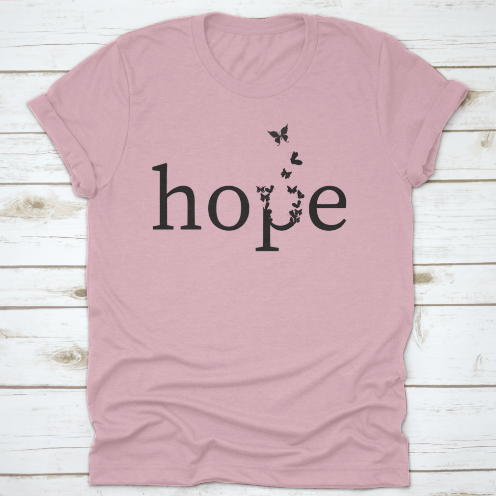 Hope Vector Typograph motivational word illustration print design on a soft cotton fabric, showcasing vibrant colors and an inspiring message.