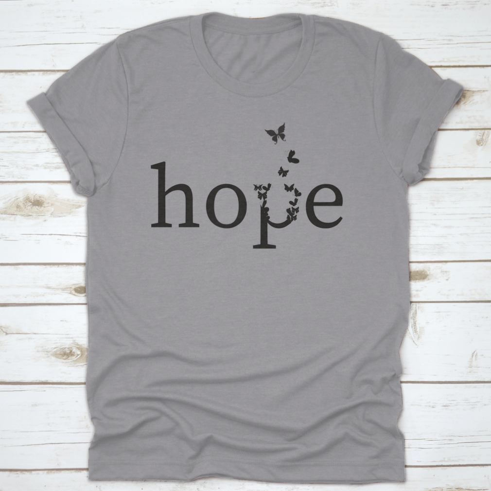 Hope Vector Typograph motivational word illustration print design on a soft cotton fabric, showcasing vibrant colors and an inspiring message.