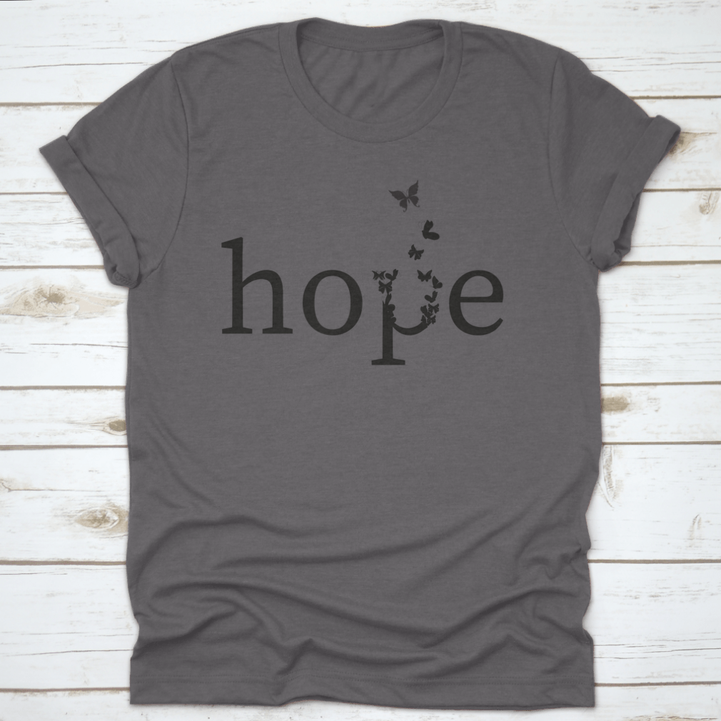 Hope Vector Typograph motivational word illustration print design on a soft cotton fabric, showcasing vibrant colors and an inspiring message.