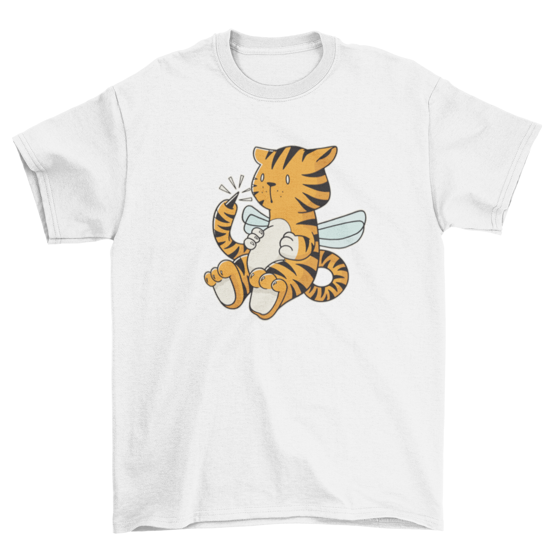 Hornet Tiger T-Shirt featuring a creative hybrid design of a tiger and hornet.