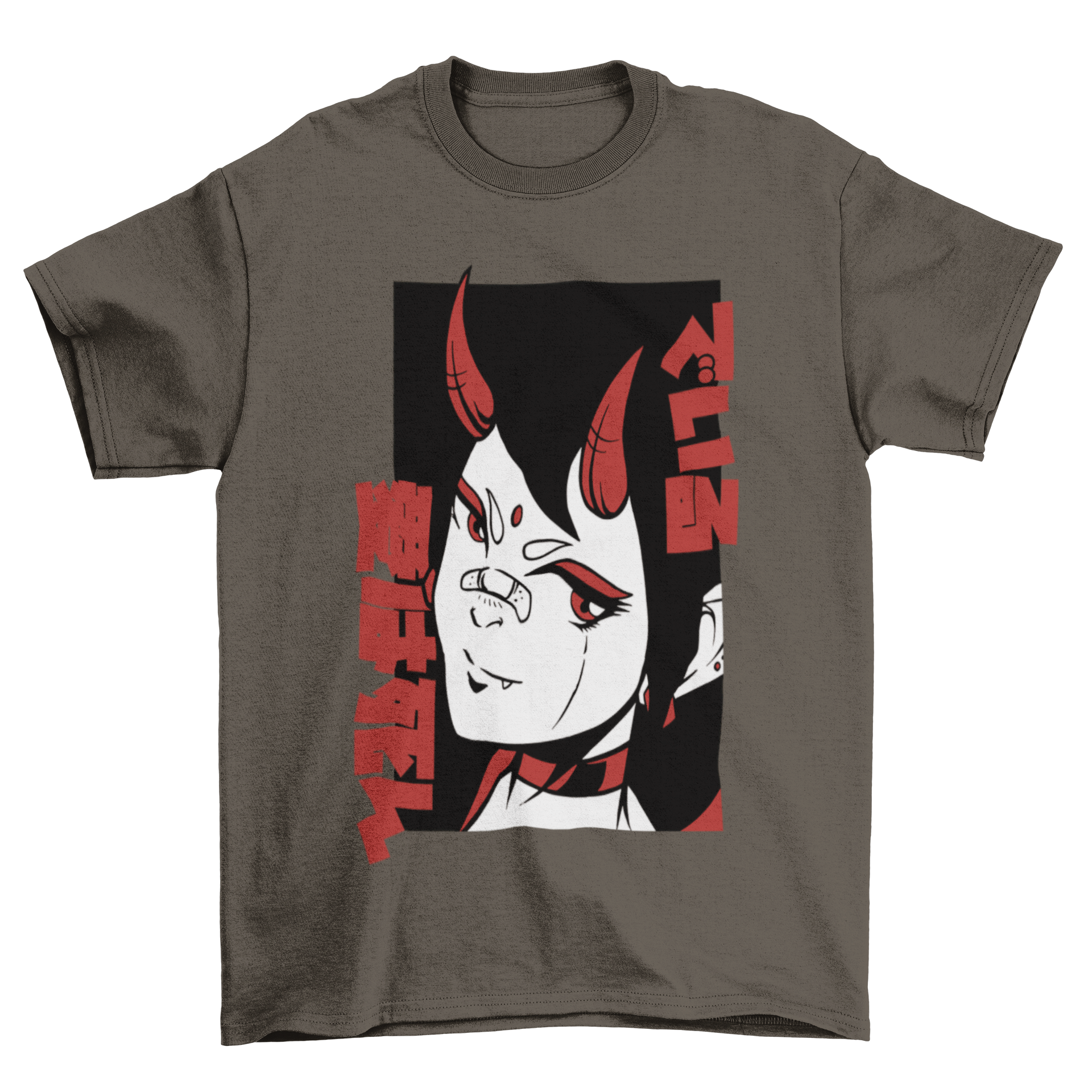 A stylish horror anime girl t-shirt featuring a detailed graphic design of an anime character with spooky elements.