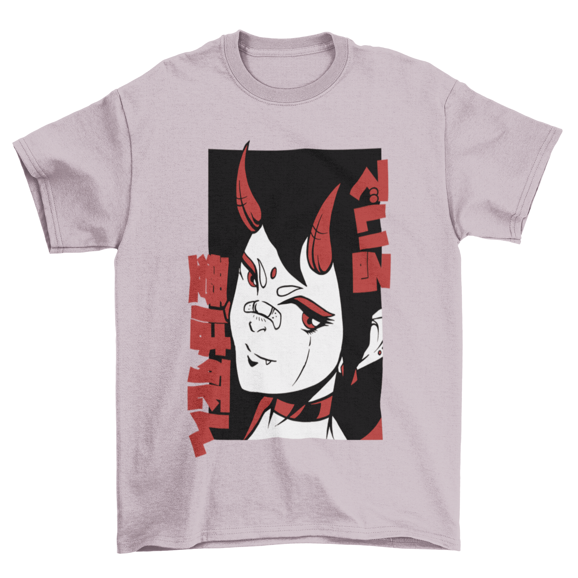 A stylish horror anime girl t-shirt featuring a detailed graphic design of an anime character with spooky elements.