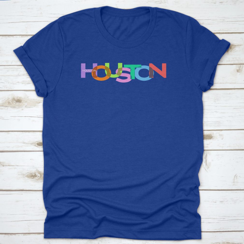 Houston lettering design on a white background, showcasing stylish and comfortable apparel.