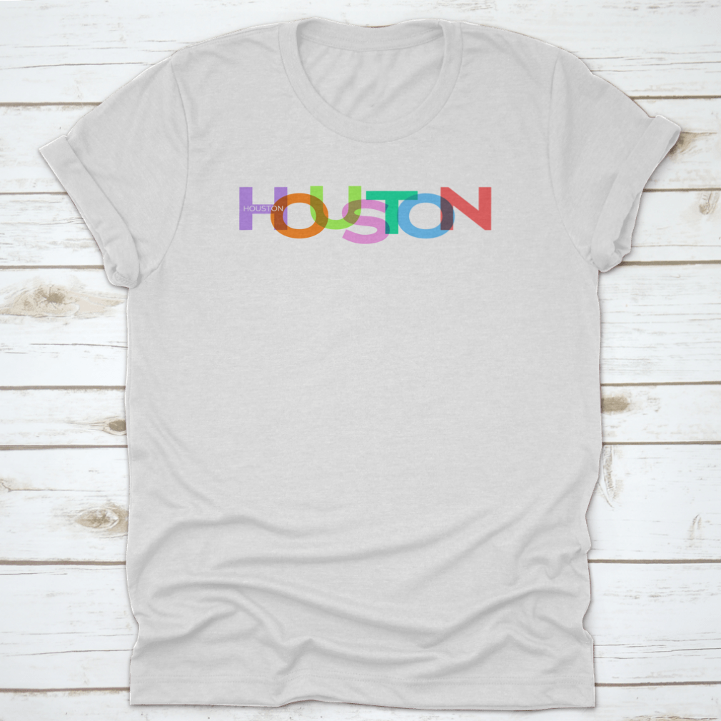 Houston lettering design on a white background, showcasing stylish and comfortable apparel.