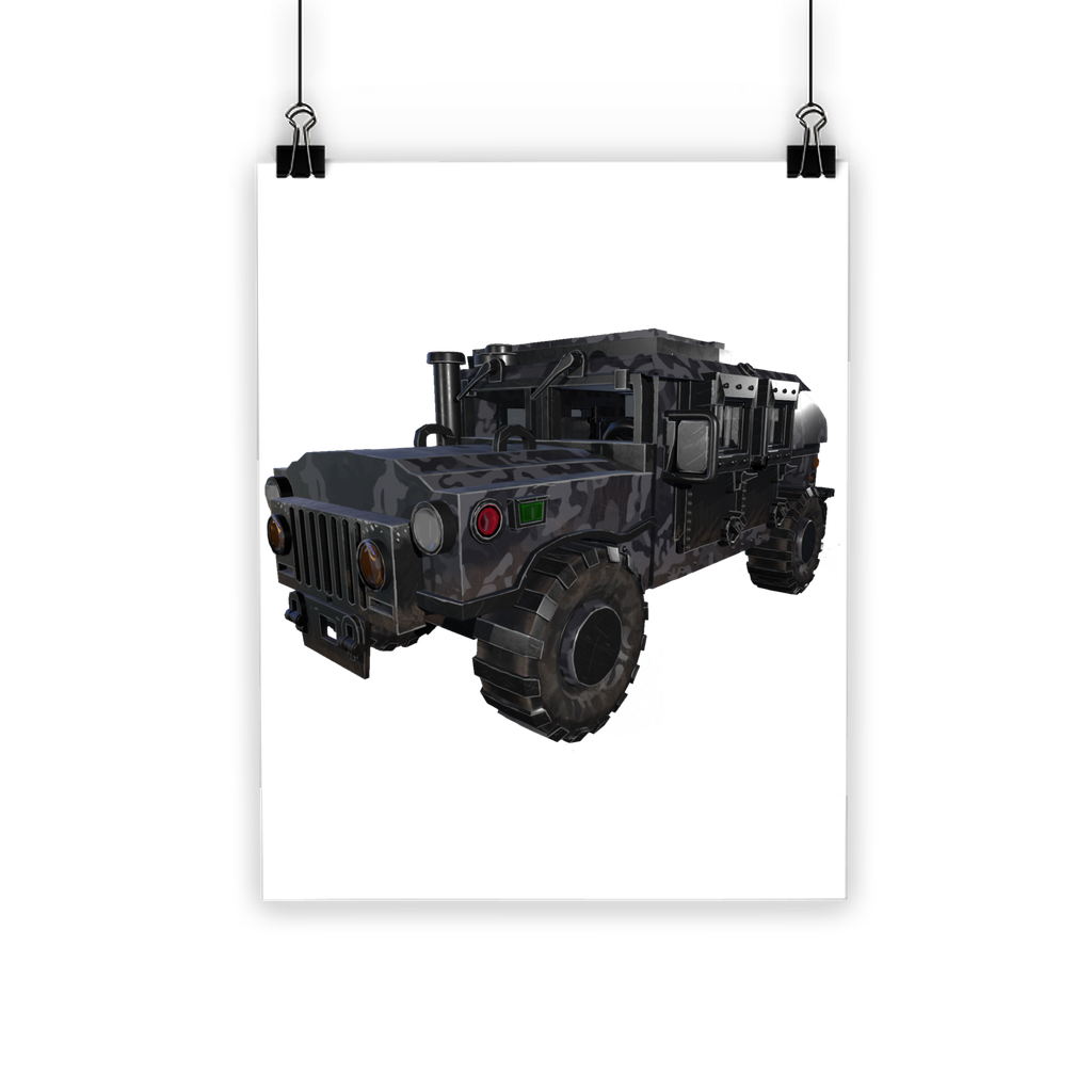 Hummer Vehicle Classic Poster showcasing vibrant colors and a semi-gloss finish, perfect for indoor or outdoor display.