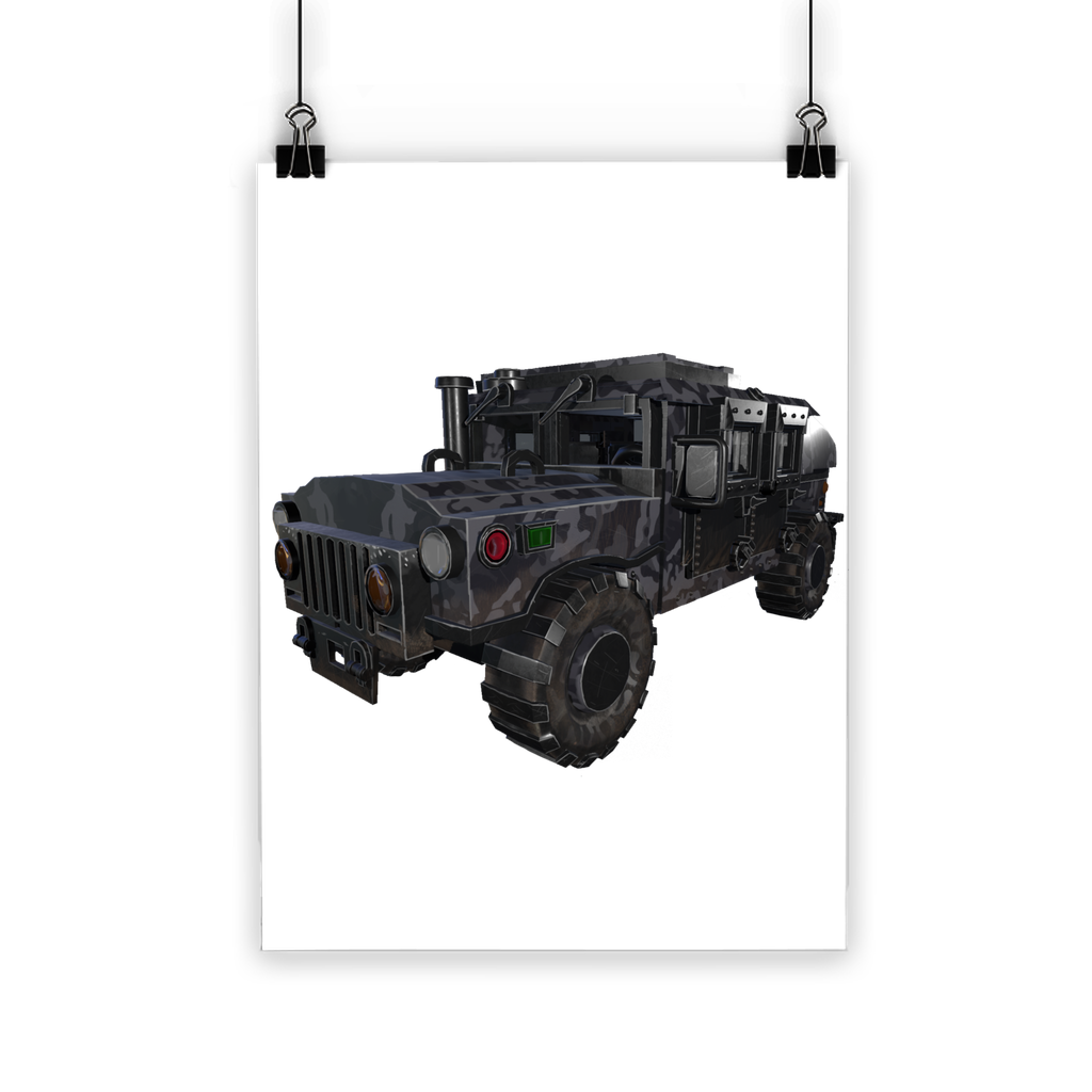 Hummer Vehicle Classic Poster showcasing vibrant colors and a semi-gloss finish, perfect for indoor or outdoor display.