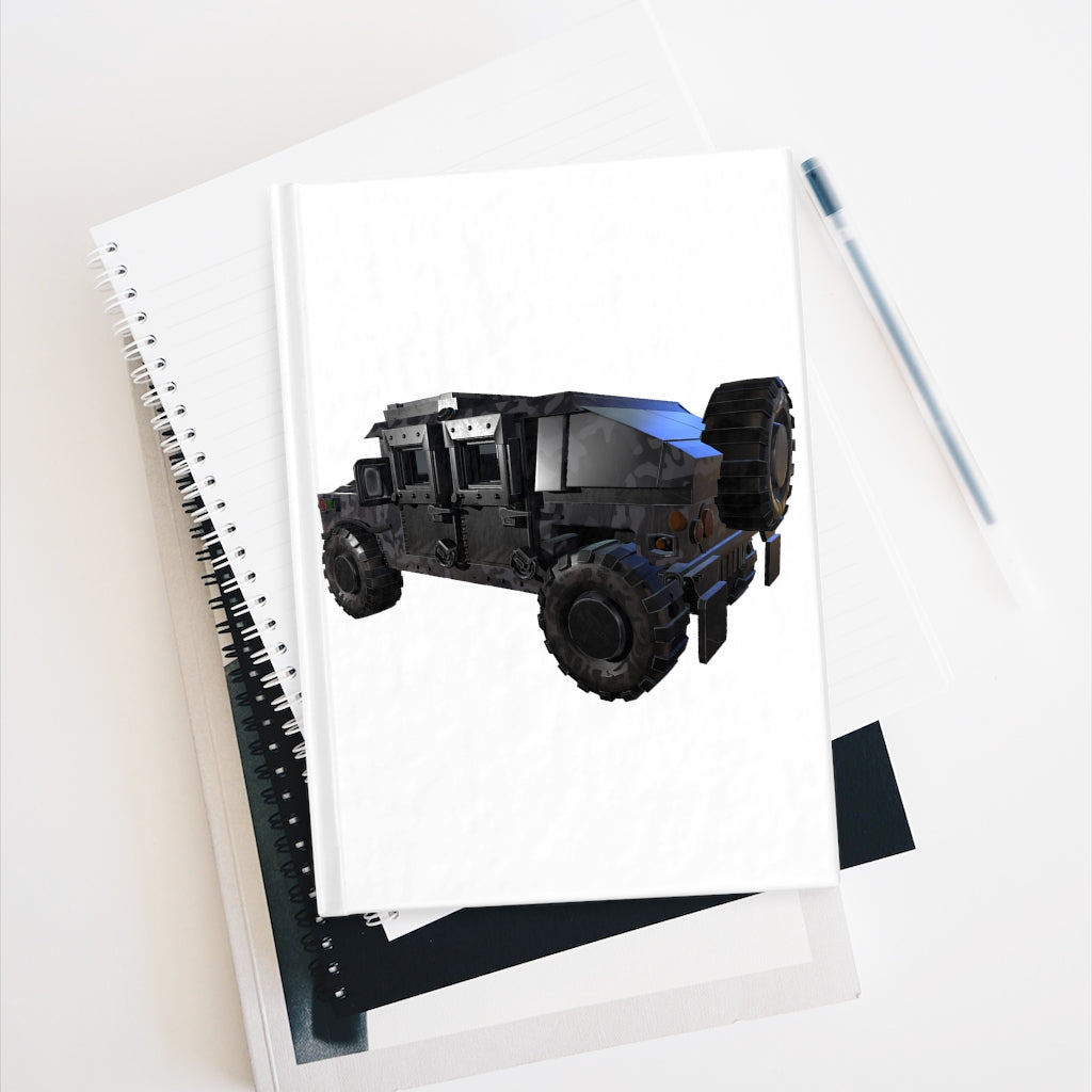 Hummer Vehicle Journal with ruled lines, featuring a durable hardcover and full wraparound print design.