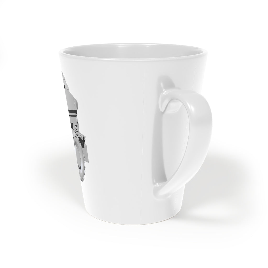 Hummer Vehicle Latte Mug, 12oz, featuring a durable white ceramic body and easy-grip handle.