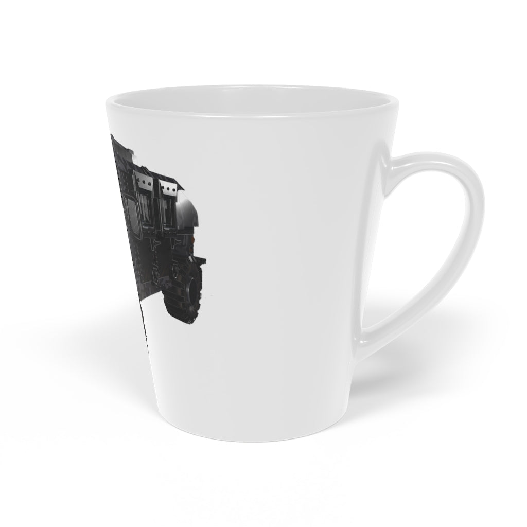 Hummer Vehicle Latte Mug, 12oz, featuring a durable white ceramic body and easy-grip handle.