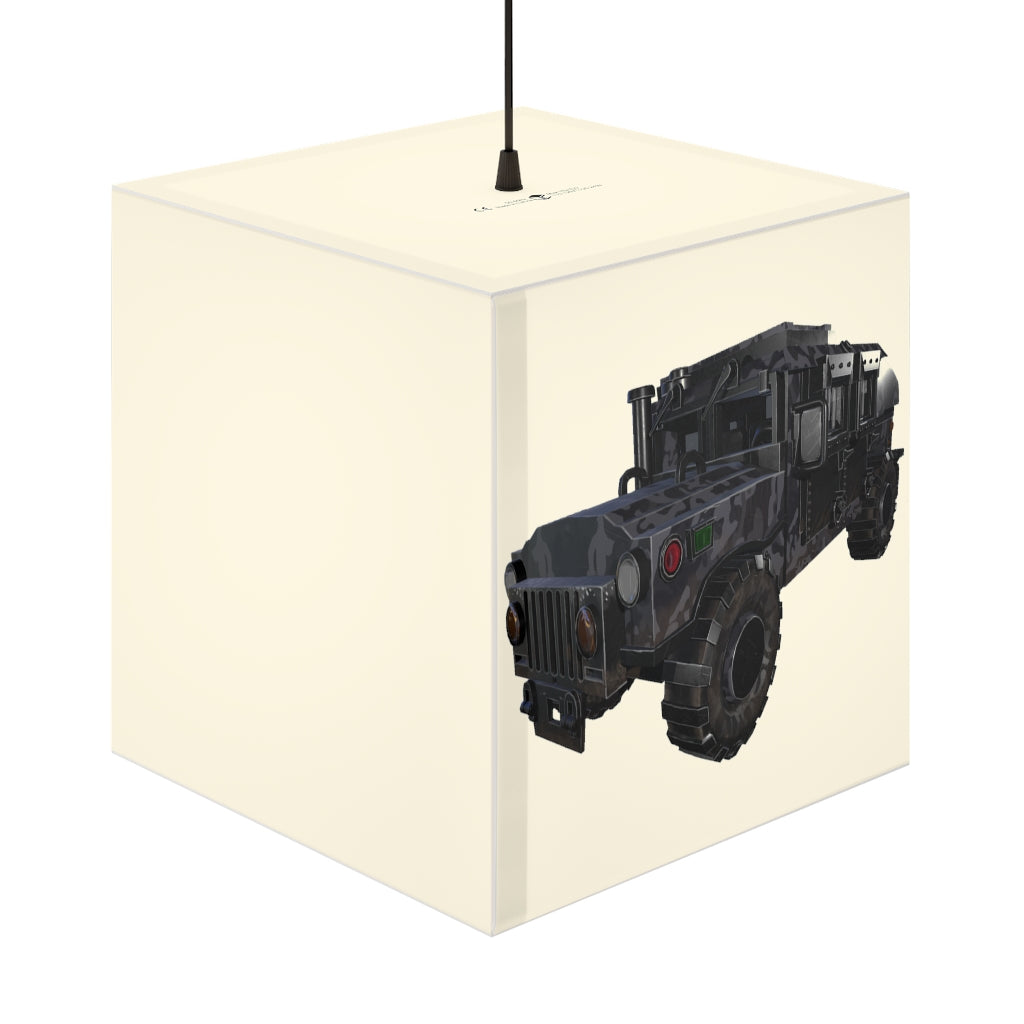 Hummer Vehicle Light Cube Lamp showcasing its unique cube design and soft glow, perfect for indoor decoration.