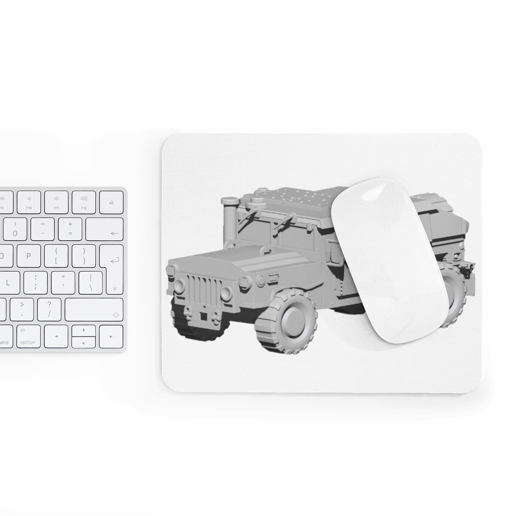 Hummer Vehicle Mouse Pad featuring vibrant full print design on a smooth neoprene surface, ideal for enhancing workspace aesthetics.