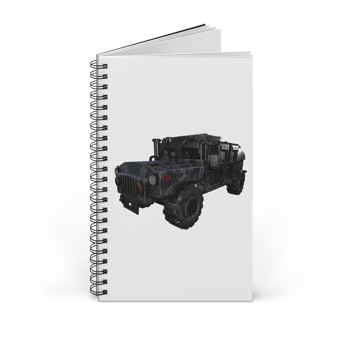 Hummer Vehicle Spiral Journal showcasing its stylish front cover and spiral binding, available in various styles.