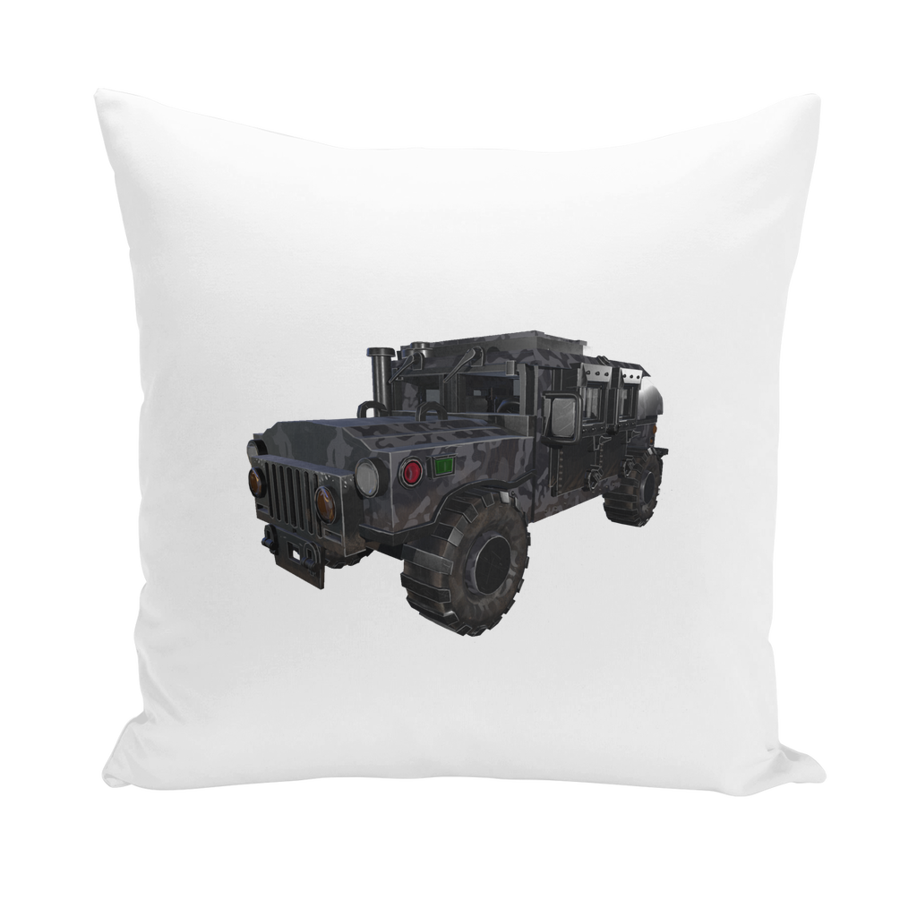 Hummer Vehicle Throw Pillows in various styles including linen, canvas, and suede, showcasing their vibrant designs and textures.