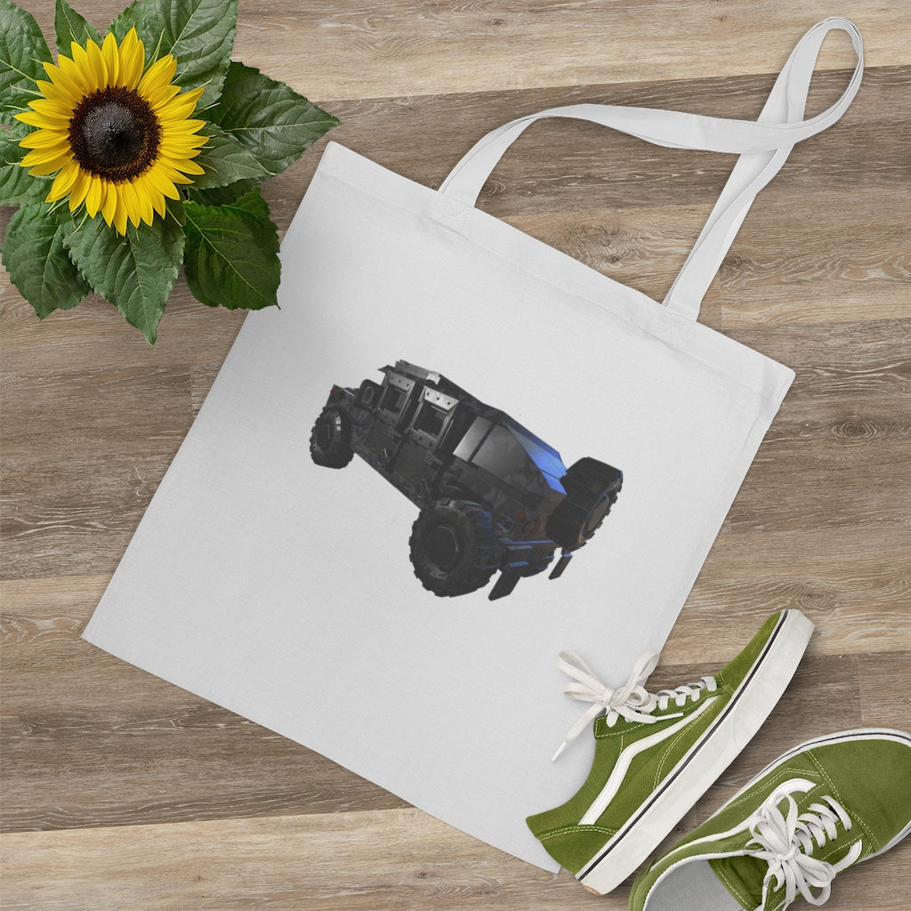 Hummer Vehicle Tote Bag made of 100% cotton with cross-stitched handles, available in multiple colors.