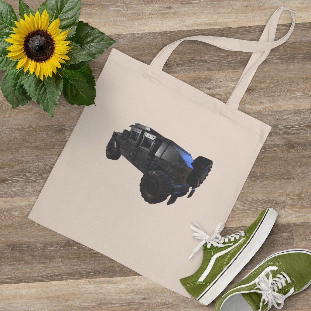 Hummer Vehicle Tote Bag made of 100% cotton with cross-stitched handles, available in multiple colors.