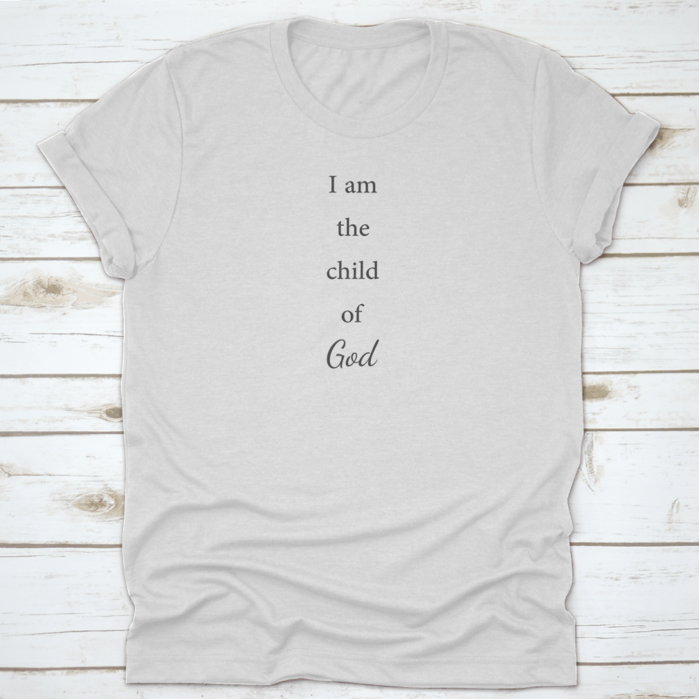 A motivational wall print featuring the quote 'I Am The Child Of God' on a soft cotton fabric, designed for home or office decor.