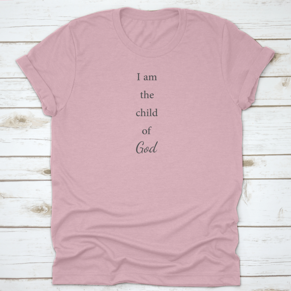 A motivational wall print featuring the quote 'I Am The Child Of God' on a soft cotton fabric, designed for home or office decor.