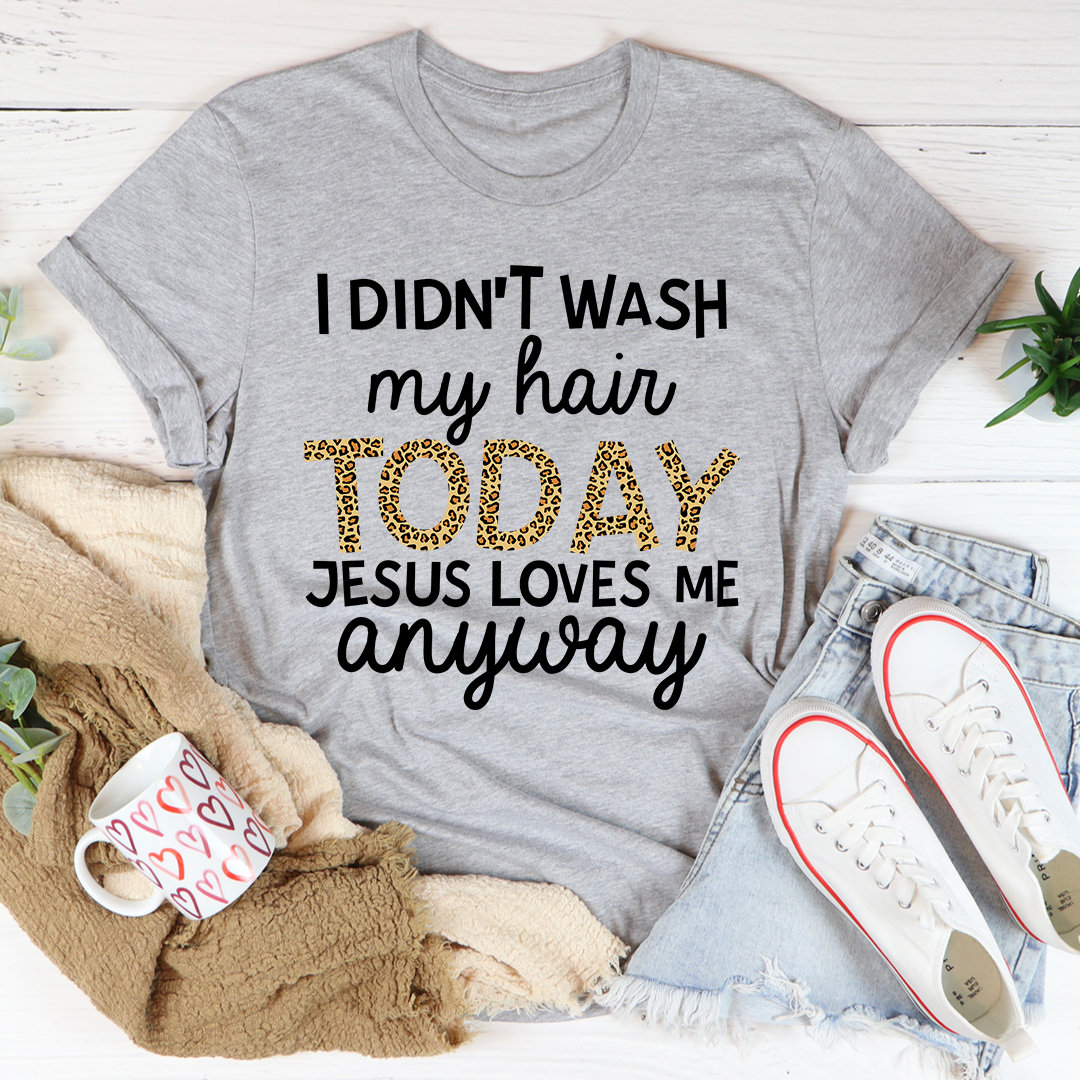 A comfortable and stylish 'I Didn't Wash My Hair Today' T-Shirt made from soft ring-spun cotton, featuring double stitching for durability.