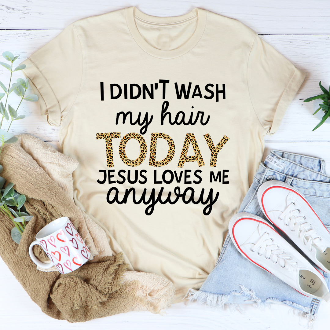 A comfortable and stylish 'I Didn't Wash My Hair Today' T-Shirt made from soft ring-spun cotton, featuring double stitching for durability.