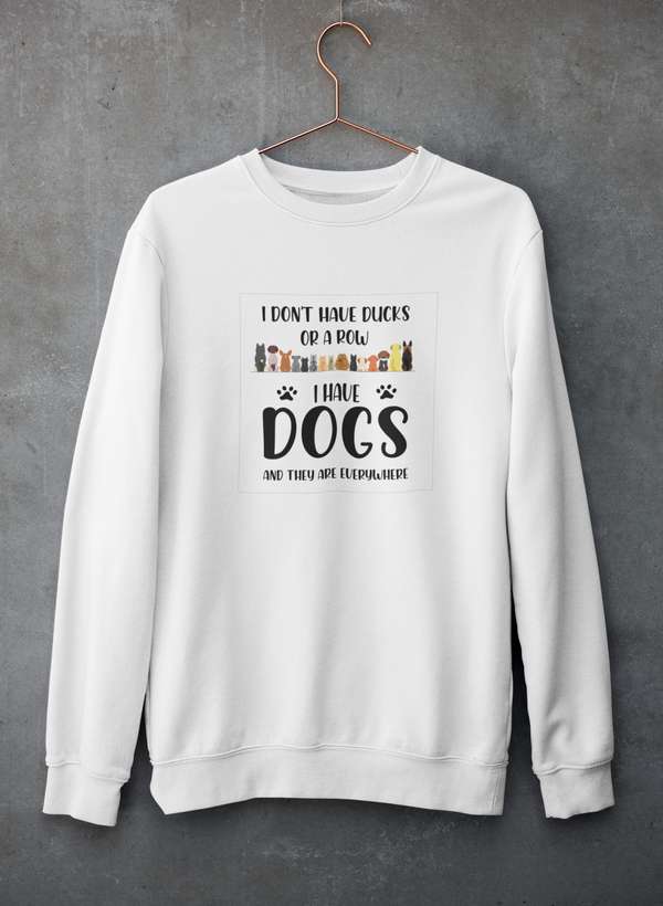 I Don't Have Ducks Or A Row Sweat Shirt featuring a cozy fleece lining and adjustable cuffs, perfect for casual wear.