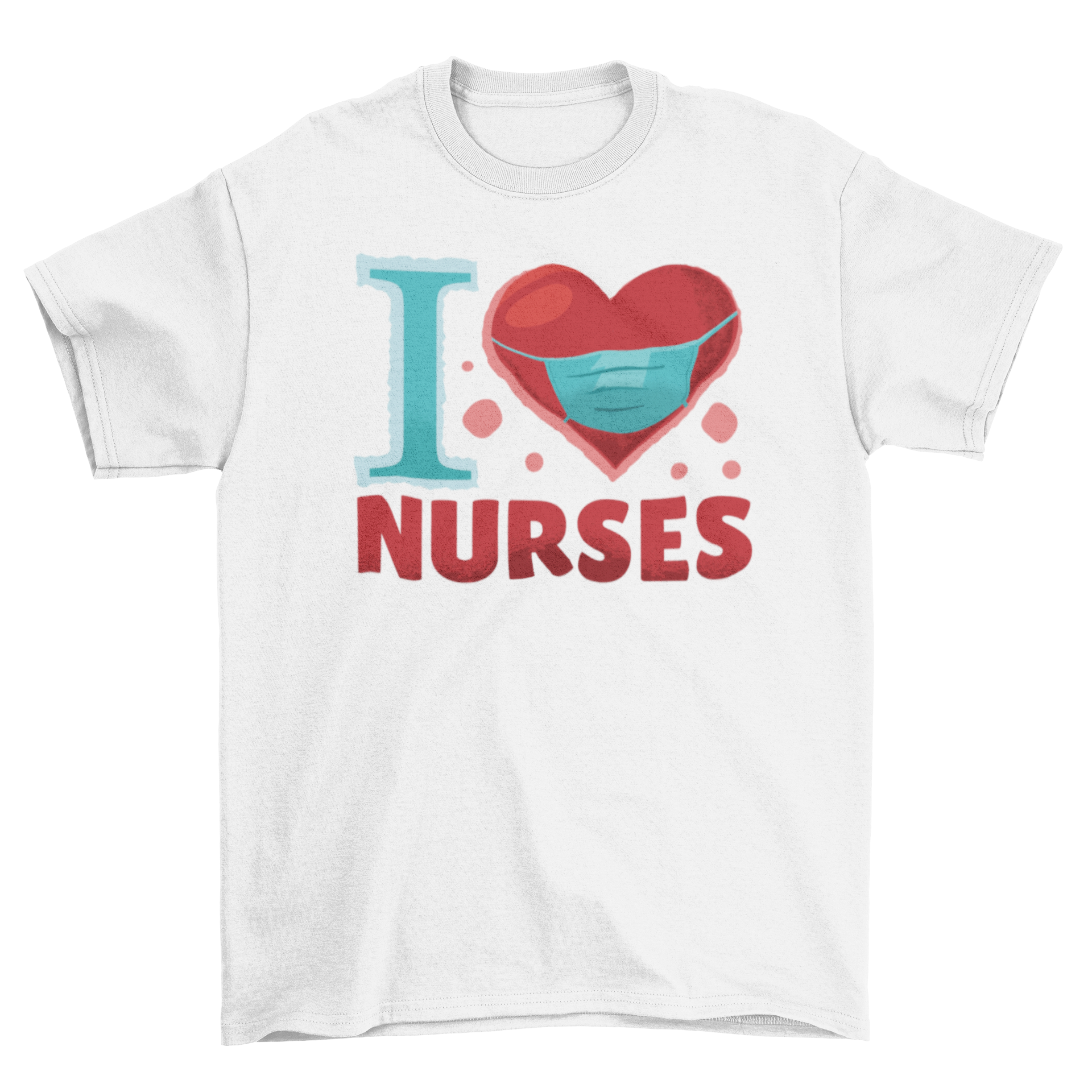 I Love Nurses T-shirt featuring bold lettering and a stylish design, perfect for healthcare professionals.