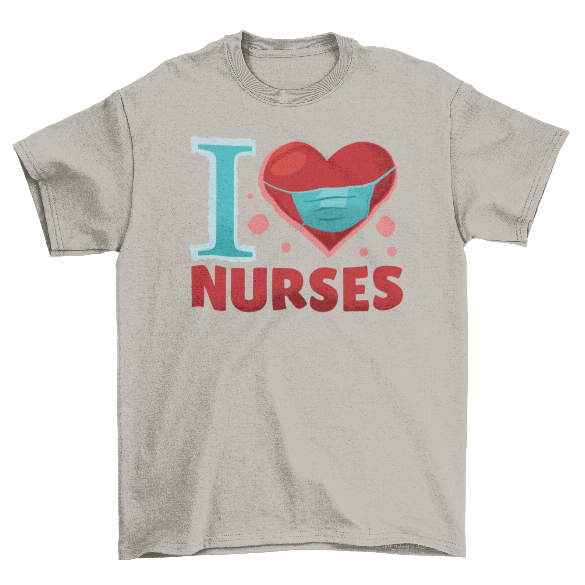 I Love Nurses T-shirt featuring bold lettering and a stylish design, perfect for healthcare professionals.