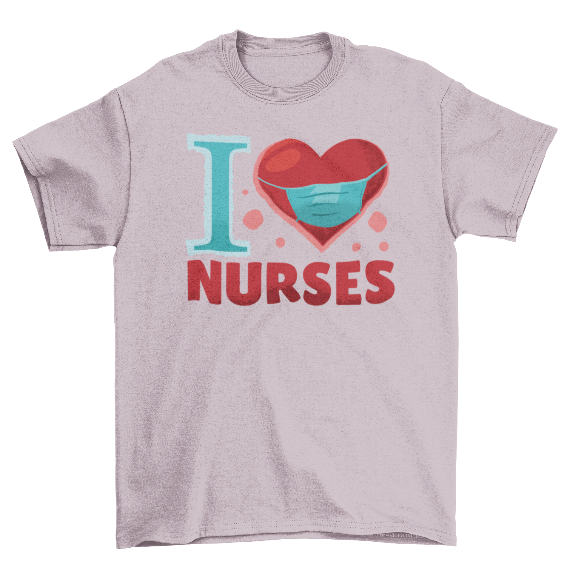 I Love Nurses T-shirt featuring bold lettering and a stylish design, perfect for healthcare professionals.