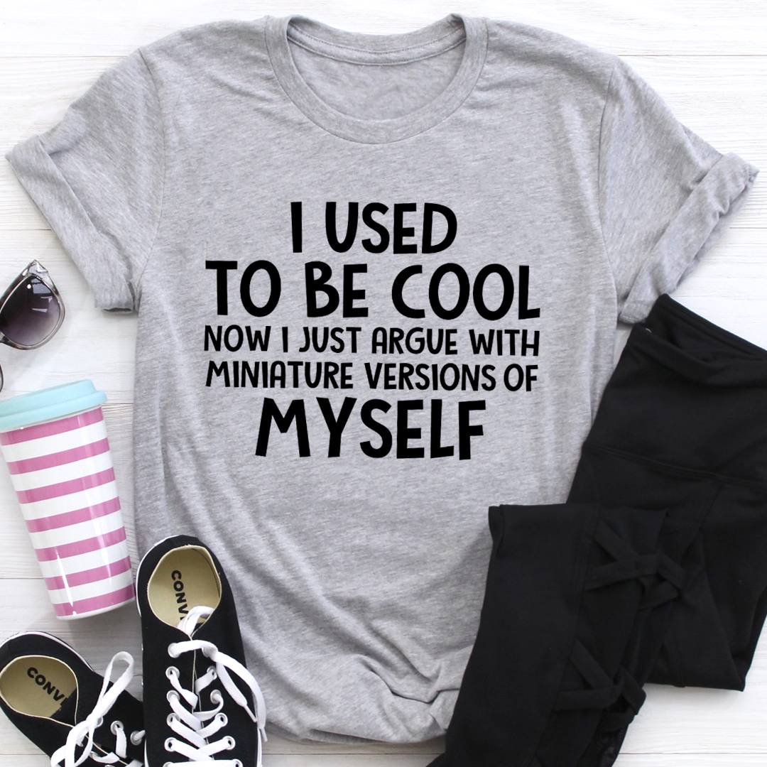 I Used To Be Cool T-Shirt made of soft ring-spun cotton with double stitching, showcasing a humorous phrase.